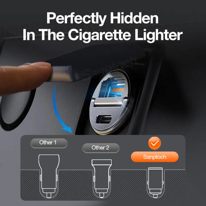 Mini Invisible Car Charger (1 Year Warranty) - Buy 1 Get 1 Free (Auto Applied)