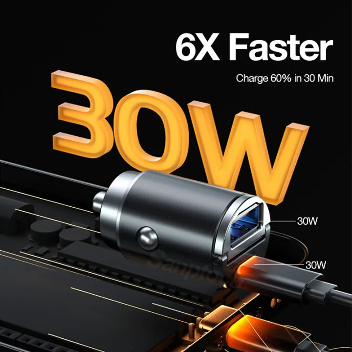 Mini Invisible Car Charger (1 Year Warranty) - Buy 1 Get 1 Free (Auto Applied)