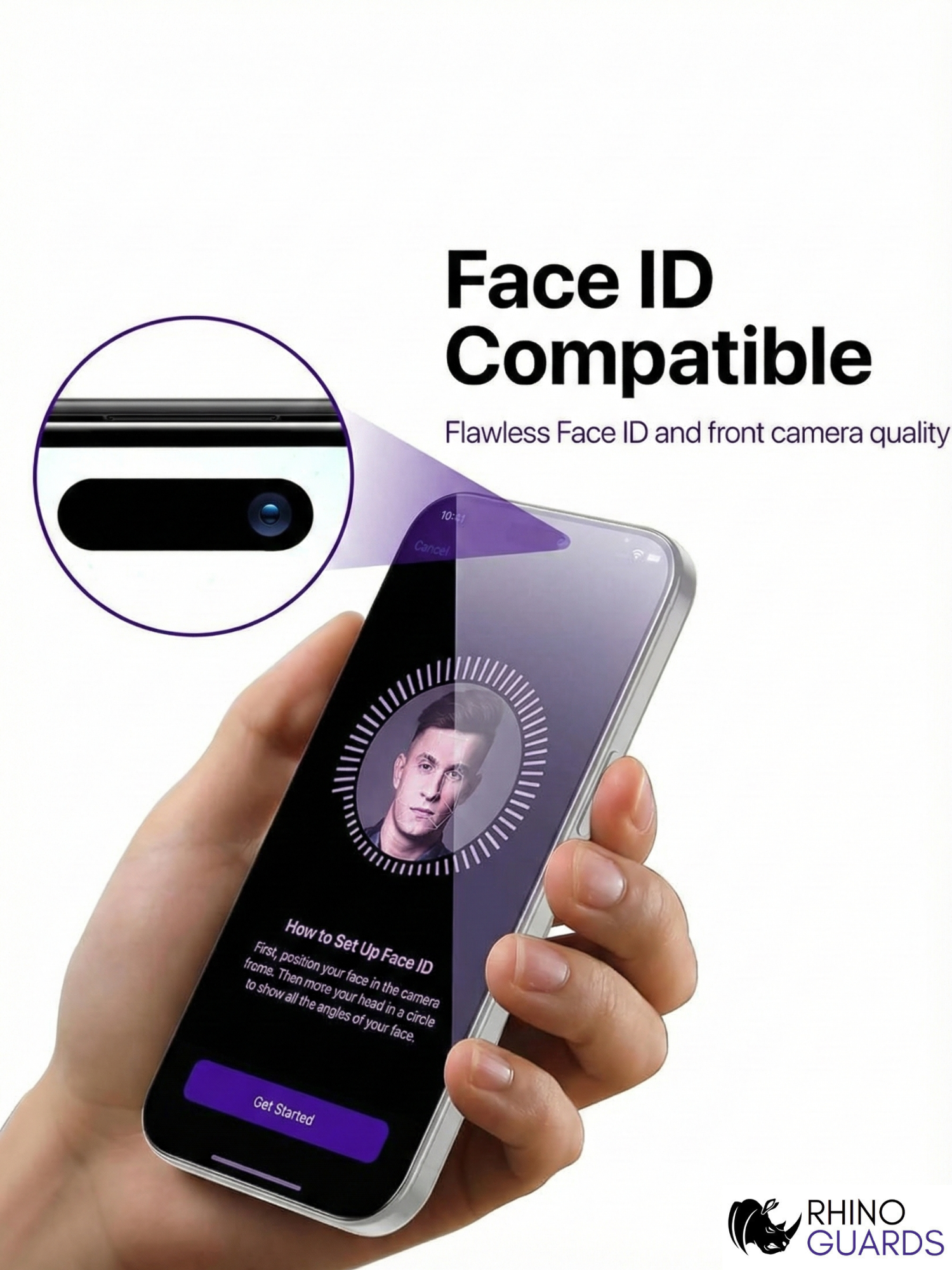 Face ID compatible privacy screen protector