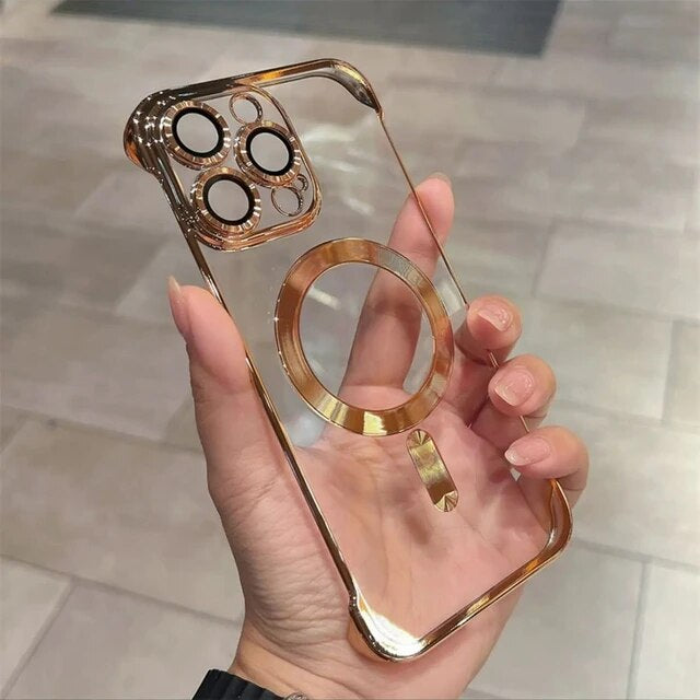 RhinoGuards Electroplated Frameless Chrome Case With Camera Protector