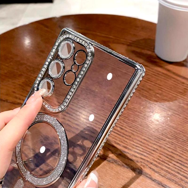 Rhinoguards Rhinestones Bling Chrome Case With Camera Protector for Samsung