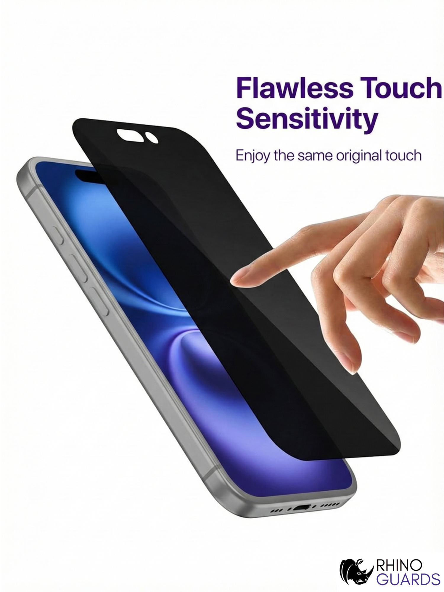 Smooth touch sensitivity privacy glass