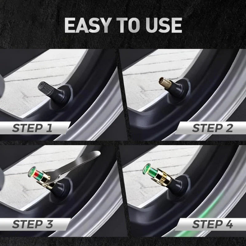 Pack of tyre pressure monitor caps