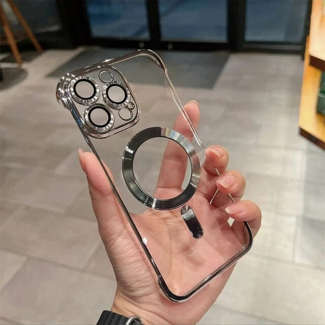 RhinoGuards Electroplated Frameless Chrome Case With Camera Protector