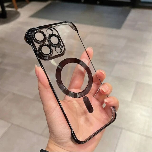 RhinoGuards Electroplated Frameless Chrome Case With Camera Protector