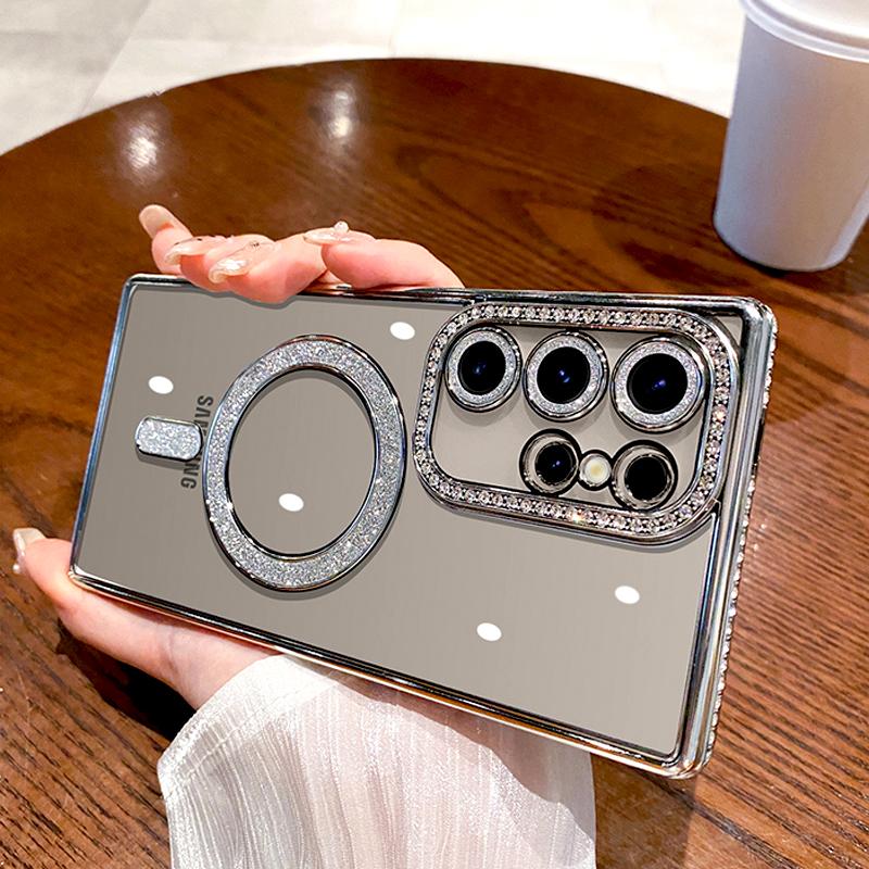 Rhinoguards Rhinestones Bling Chrome Case With Camera Protector for Samsung