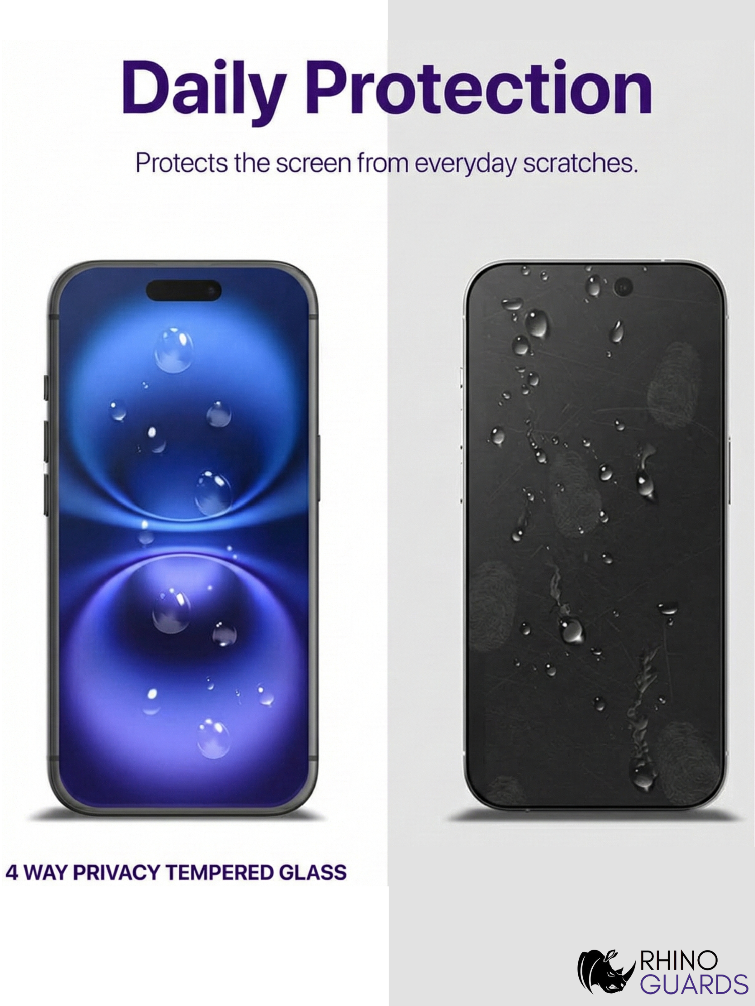 Daily protection privacy tempered glass