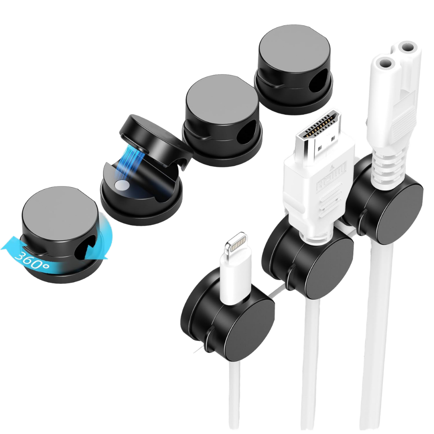 MagnaClip 2.0 360 Rotating Magnetic Cable Organizer