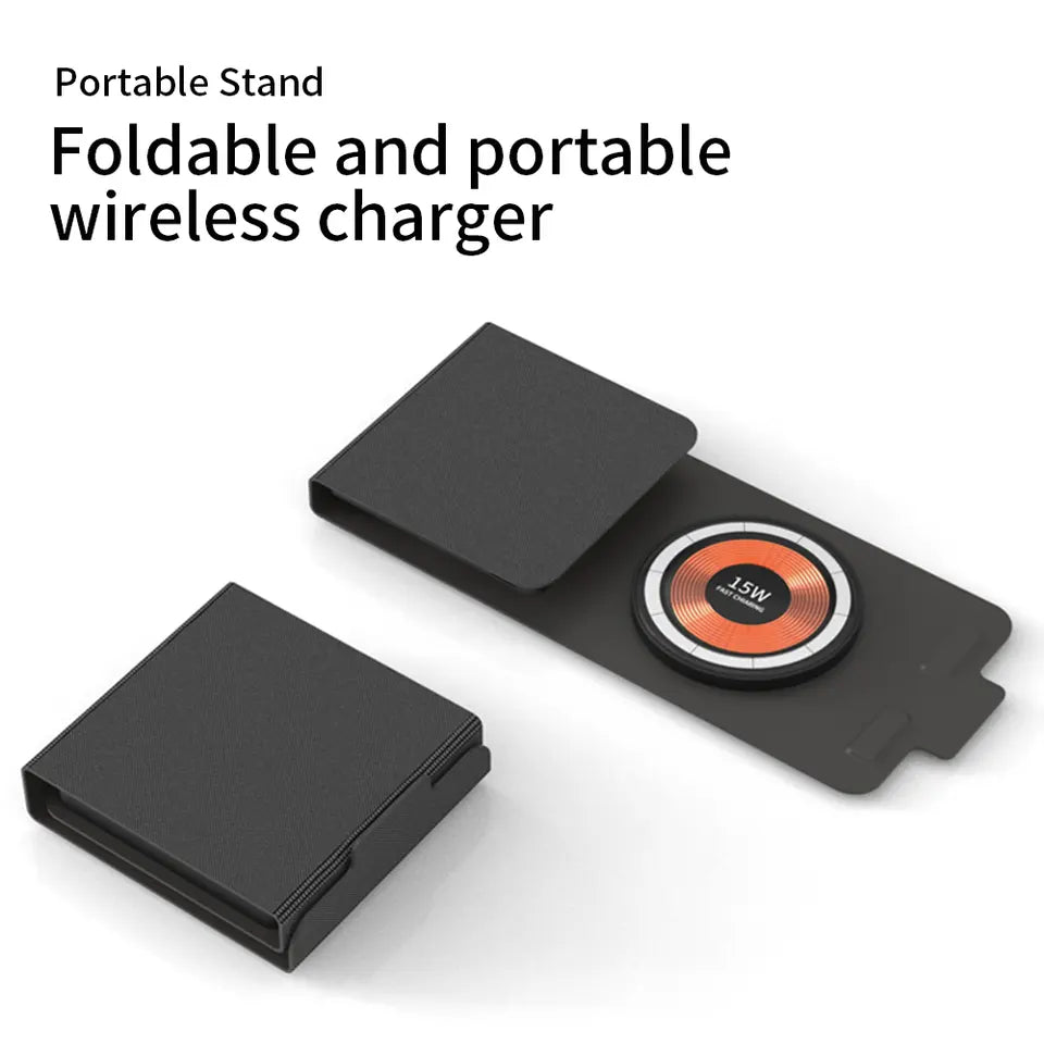 RG 3-in-1 Foldable Fast Wireless Charger 15W Magnetic - 1 Year Warranty