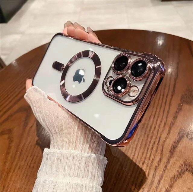 RhinoGuards Electroplated Frameless Chrome Case With Camera Protector