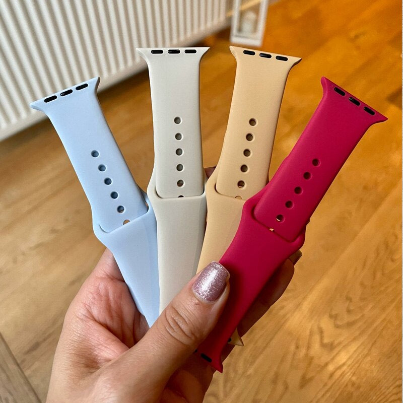 RhinoGuards Stretchable Liquid Silicone Solo Loop Band For Apple Watch