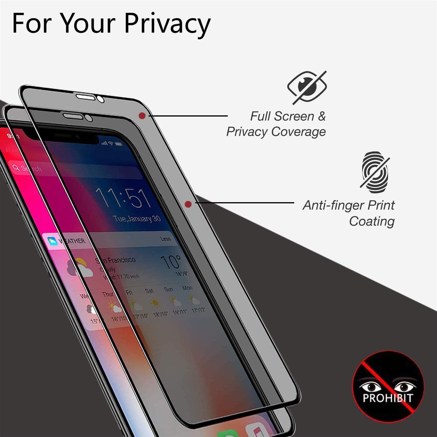 RhinoGuards 21D Privacy Screen Protector (Buy 1 Get 1 Free)