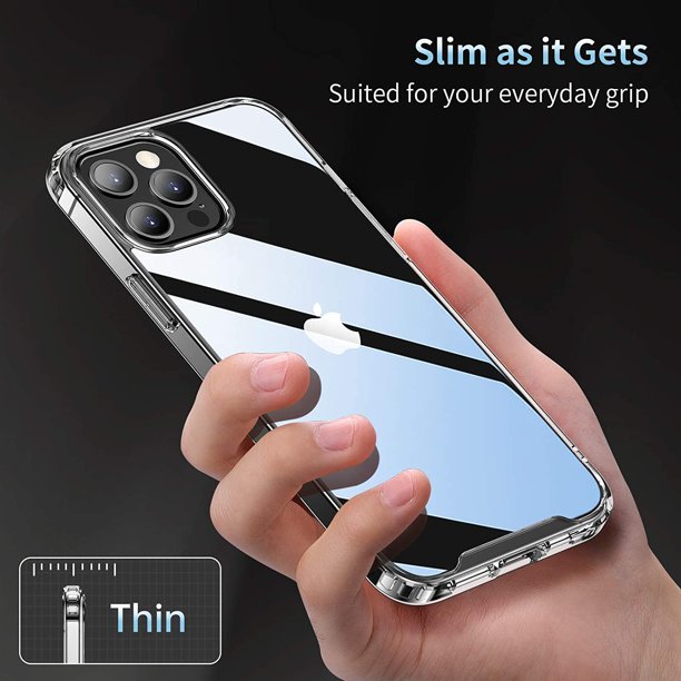 RhinoGuards Minimal Ultra Thin Clear Non Yellowing Shockproof Case. Buy1Get1